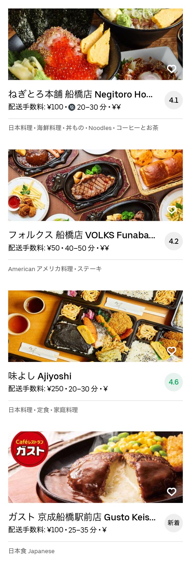 Funabashi menu 2008 09