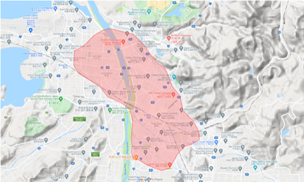 Uber Eats（ウーバーイーツ）鳥取市エリア・配達マップ